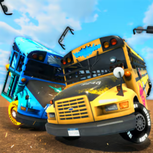School Bus Demolition Derby - Crazy bus destruction arena